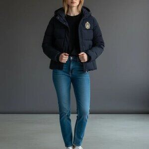 LAUREN RALPH LAUREN CRESTED SHORT PUFFER COAT NWT